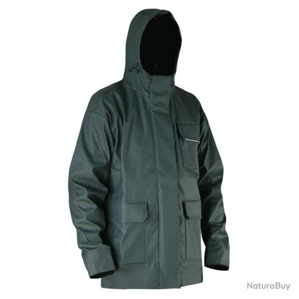 Veste imperm�able EN 13688 polyur�thane PVC kaki fonc� � 3XL