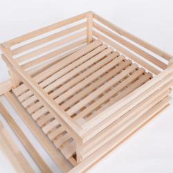 Tiroir de réserve à pomme de terre pour garde manger en bois