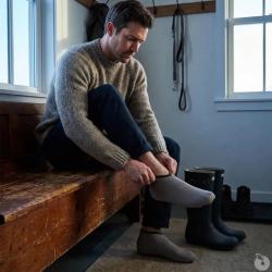 Chausson de bottes polycoton polyviscose gris 36/37 &agrave; 46/47 44 - 45