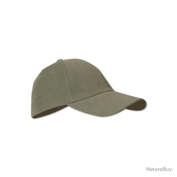 Casquette visi�re rigide velcro coton verte taille unique