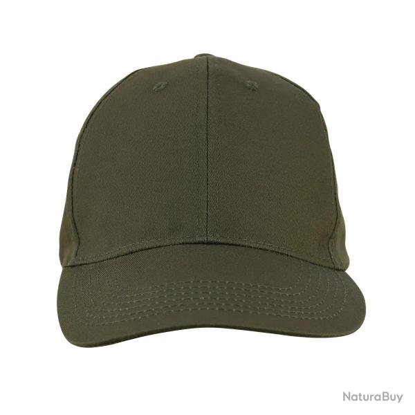 Casquette visi�re rigide velcro coton verte taille unique