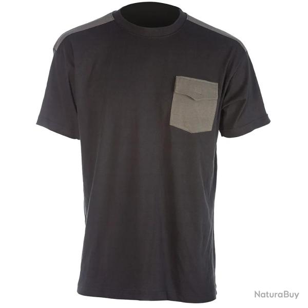 T Shirt de travail Brooklyn coton bicolore noir gris M � 4XL