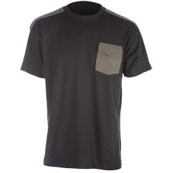 T Shirt de travail Brooklyn coton bicolore noir gris &agrave; 4XL