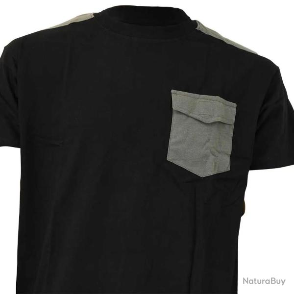 T-Shirt de travail Brooklyn coton bicolore noir / gris M  4XL M