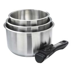 3 Casseroles avec manche amovible