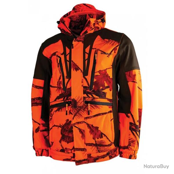 Veste de chasse softshell SL TEX orange camo