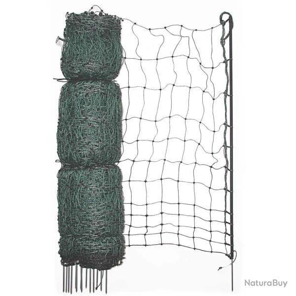 Filet enclos poules �lectrifiable vert hauteur 110 cm longueur 50 m 50m