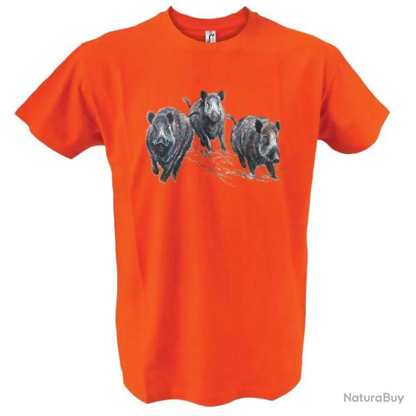 T shirt orange sangliers Bartavel�