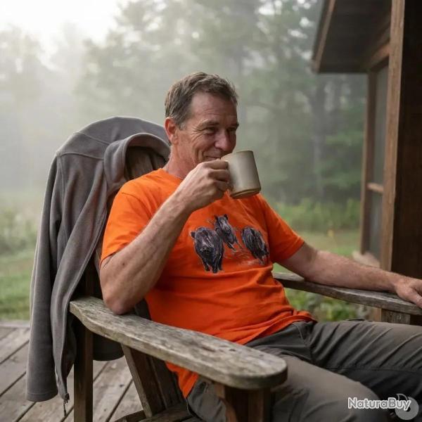 T shirt orange sangliers Bartavel�