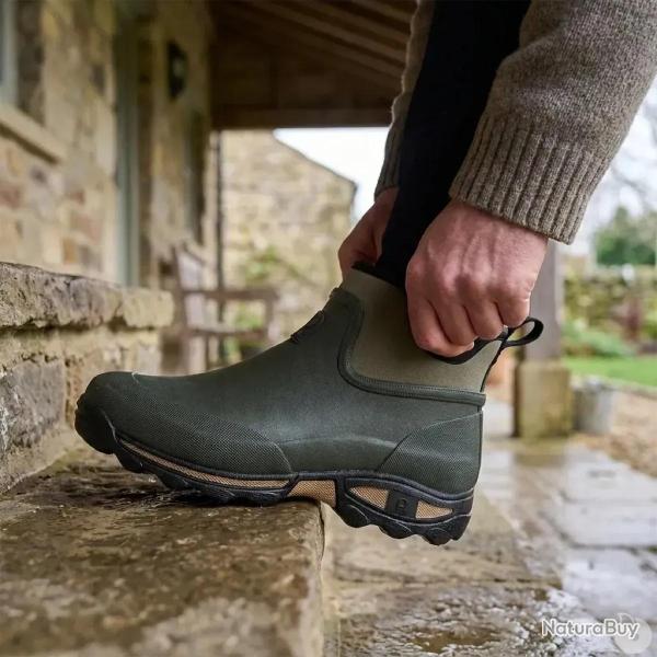 Bottillons Clean Land caoutchouc et double n�opr�ne Kaki 40 � 47
