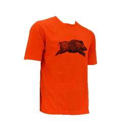 T Shirt sanglier orange