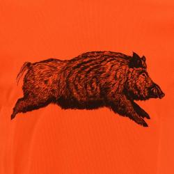 T Shirt sanglier orange