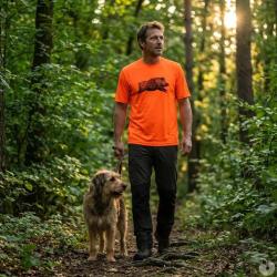 T Shirt sanglier orange