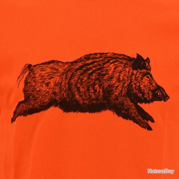 T Shirt sanglier orange