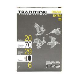 Boite de 10 cartouches Tradition bourre grasse 20 29g pb6