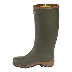 Bottes SPS full zip Cambridge n&eacute;opr&egrave;ne caoutchouc kaki 37 &agrave; 48