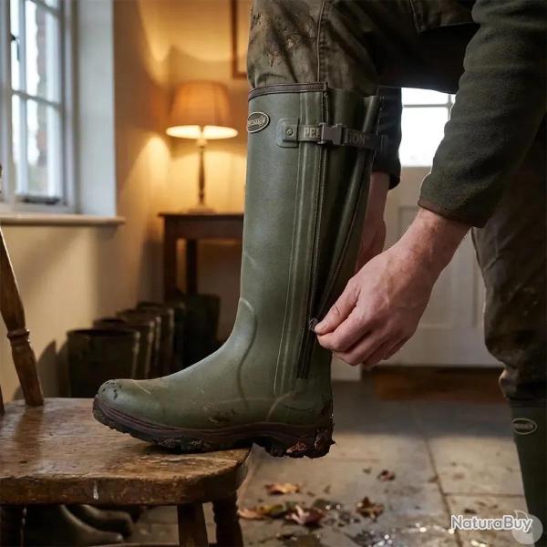 Bottes SPS full zip Cambridge n�opr�ne caoutchouc kaki 37 � 48