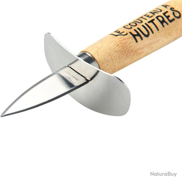 Couteau  hutre inox Pradel France manche bois