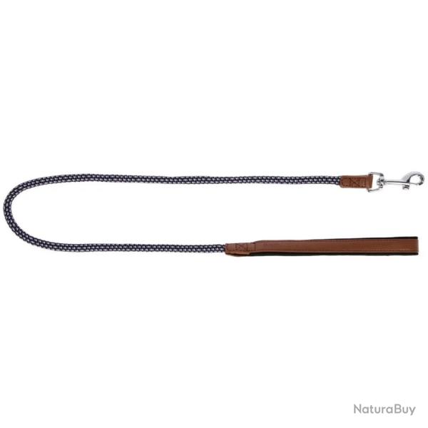 Laisse courte ronde en corde Bleue 100 cm