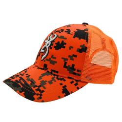 Casquette chasse digi blaze coton polyester orange noir