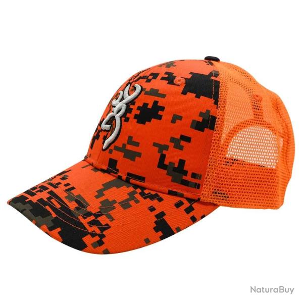 Casquette chasse digi blaze coton polyester orange noir