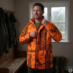 Veste de pluie Treeland &eacute;tanche camo orange blaze M &agrave; 4XL