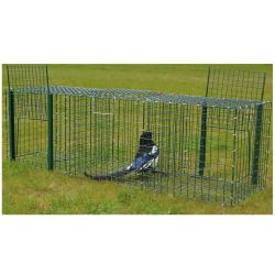 Pi&egrave;ge &agrave; pies 3 compartiments maille carr&eacute;e 30x30x90cm