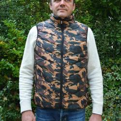 Gilet chauffant fibre polyester et carbone camo CE &agrave; 3XL