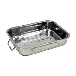 Plat &agrave; four acier inoxydable multi services 35 x 26 cm