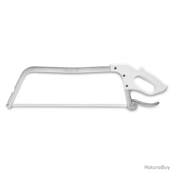 Scie am�ricaine lame acier inox 50 cm manche polycarbonate blanc