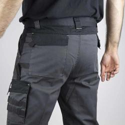 Bermuda de travail 4 poches polyester coton gris noir 38 &agrave; 52