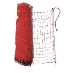 Filet enclos electrifiable volaille orange hauteur 110 cm longueur 25 m