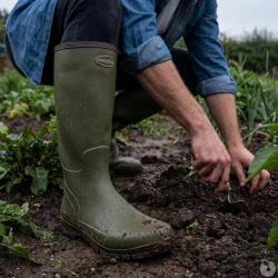 Bottes Marly antid&eacute;rapantes caoutchouc naturel kaki 37 &agrave; 48