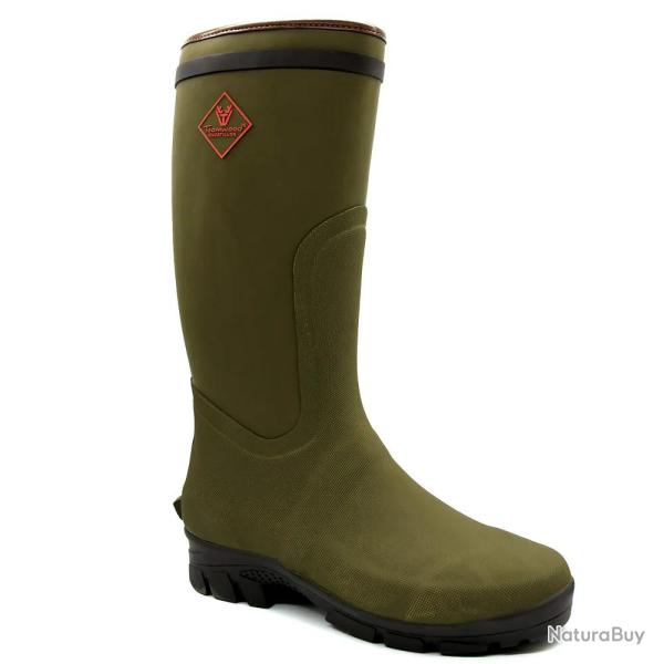 Bottes de chasse Dakota caoutchouc kaki � 47