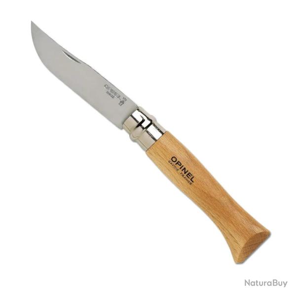 Couteau Opinel carbone N�7 lame acier inox 8cm manche h�tre