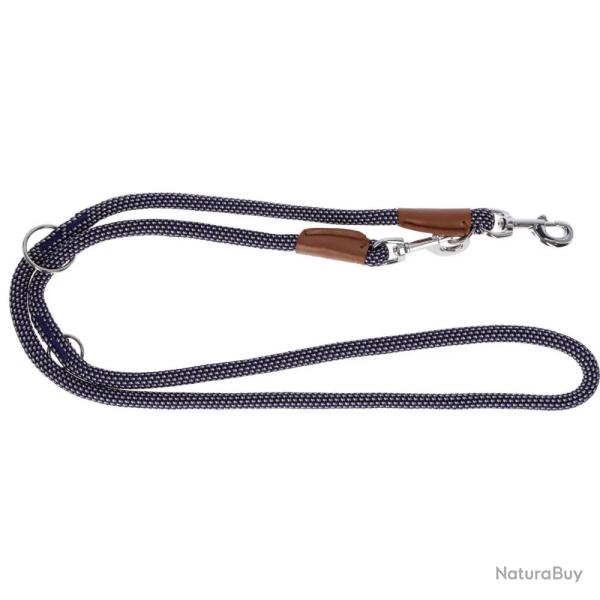 Laisse longue ronde en corde Bleue 200 cm