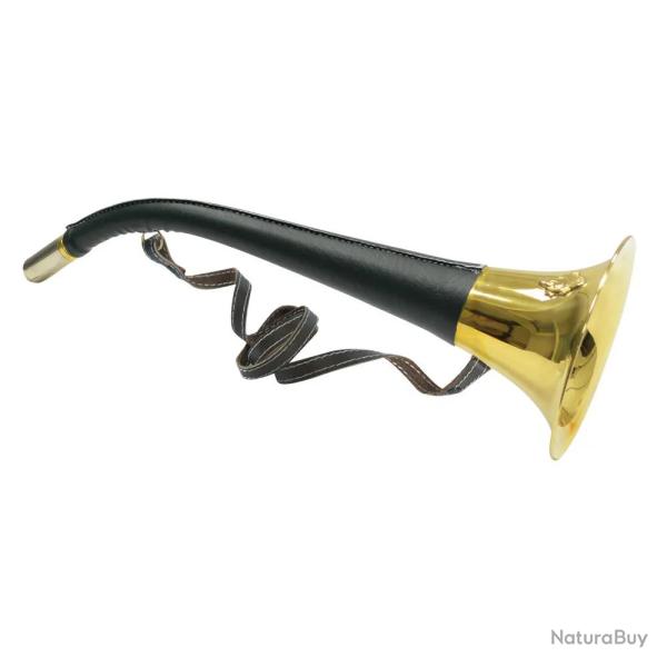 Corne d'appel laiton pavillon 50 cm gain�e Cuir