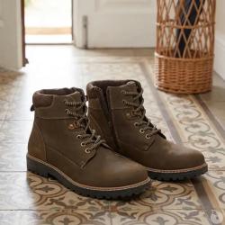 Chaussures homme montantes zipp&eacute;es Torki cuir gras &agrave; 46