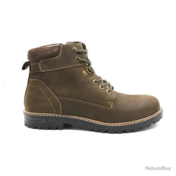 Chaussures homme montantes zipp�es Torki cuir gras � 46