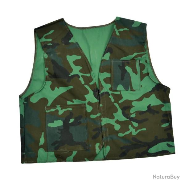 Set de chasse pour enfant - jumelles fusil cartouches gilet camo