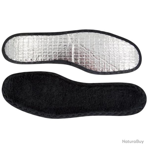 Semelles isolante polaire polyester aluminium noire 35/36  45/46 43 - 44