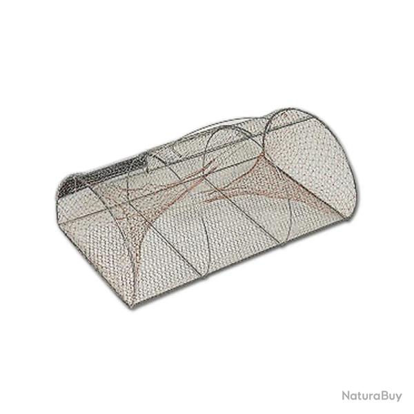 Nasse 2 entres galvanise plastifie maille 10 mm L 80 cm