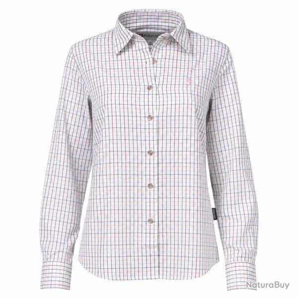 Chemise femme �l�gante carreaux coton ocre XS � 2XL