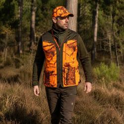 Gilet Classy d&eacute;perlant polyester nylon camo orange vert S &agrave; 4XL