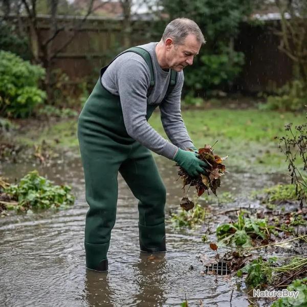 Waders antid�rapants n�opr�ne 4mm caoutchouc vert 41 � 46 47 41