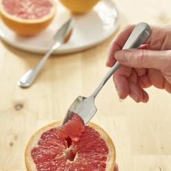 Cuill&egrave;res &agrave; pamplemousse Pradel France Acier inoxydable x2