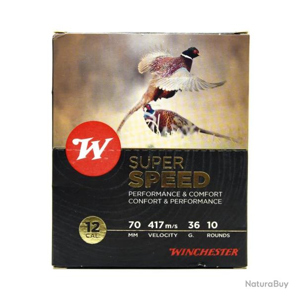 Boite de 10 cartouches Super Speed bourre jupe 12 70 36g 417m s L unit�