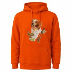 Sweat &agrave; capuche orange &eacute;pagneul Bartavel&reg;