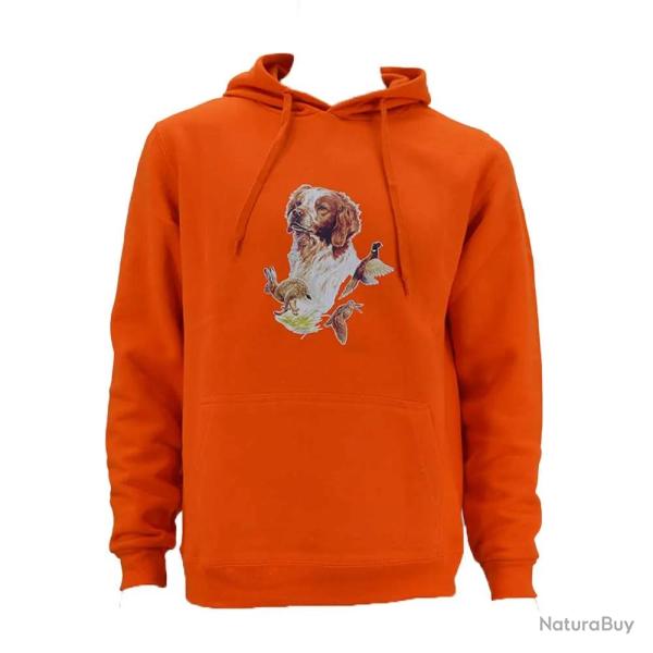 Sweat � capuche orange �pagneul Bartavel�
