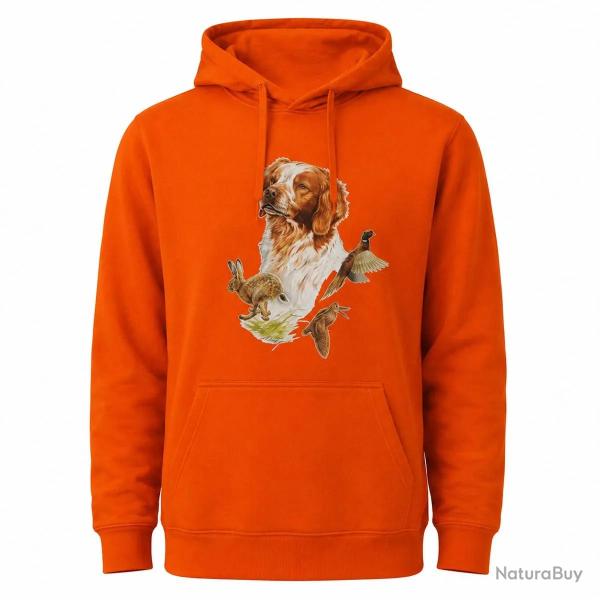 Sweat � capuche orange �pagneul Bartavel�